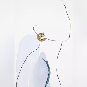 Hammered Metal Earrings 14K Gold Plated